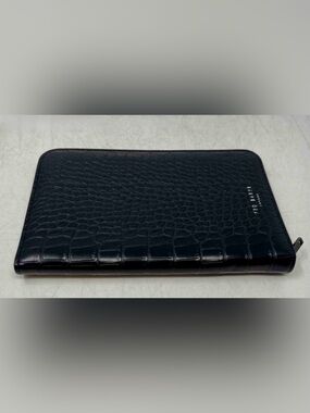 Ted Baker London Black Crocodile Embossed Leather Zip-Around Wallet 👛✨